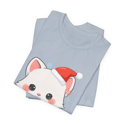 Christmas Arctic Fox T-Shirt for Cozy Holiday Readers