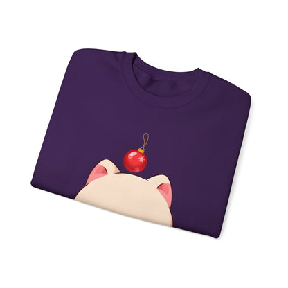 Kawaii Arctic Fox Christmas Sweatshirt, Cute Holiday Crewneck