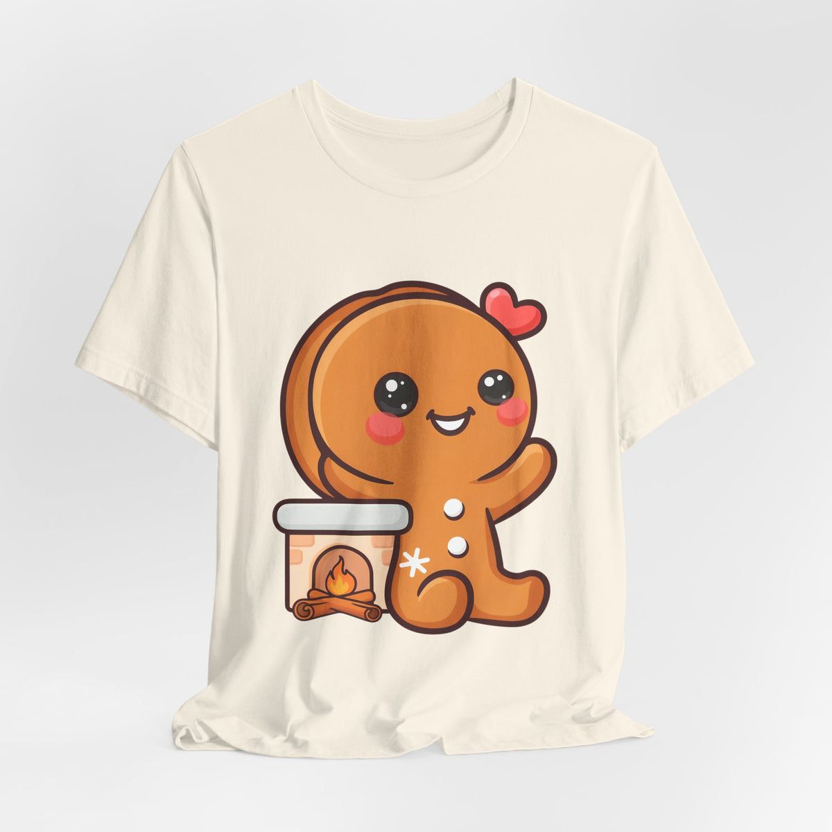 Christmas Gingerbread Man T-Shirt, Cozy Kawaii Holiday Tee