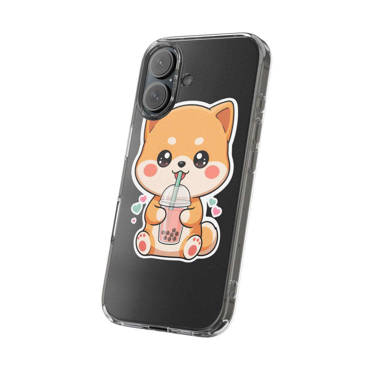Kawaii Shiba Inu Phone Case for Bubble Tea Lovers