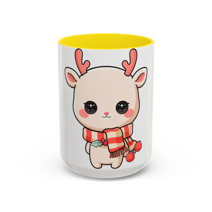 Kawaii Reindeer Christmas Mug for Holiday Fans
