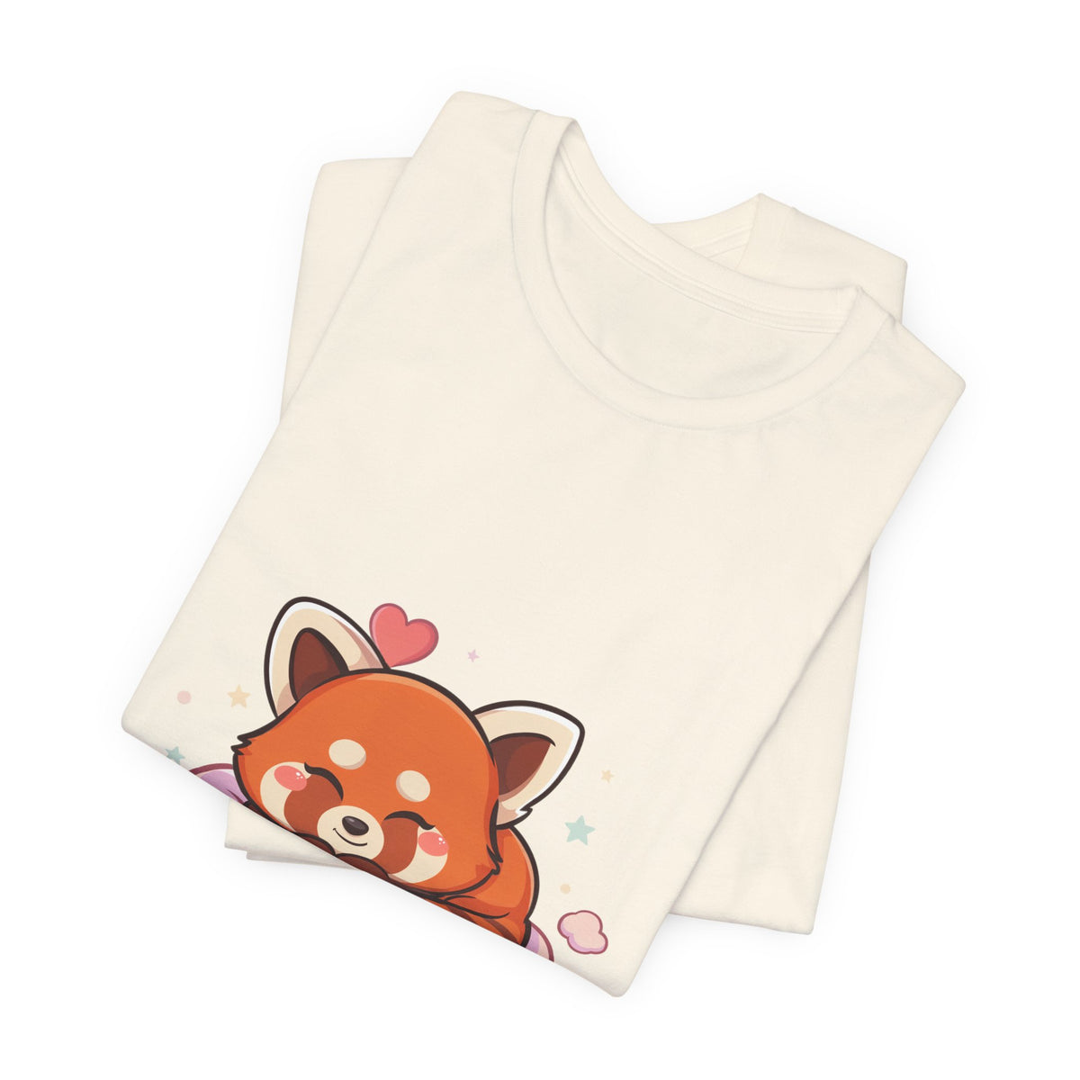 Kawaii Red Panda T-Shirt, Cute Sleeping Animal Tee