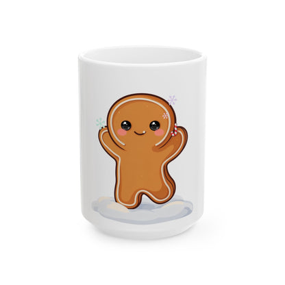 Kawaii Gingerbread Mug for Cozy Christmas Cheer