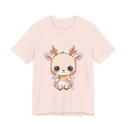 Kawaii Reindeer T-Shirt for Cozy Holiday Errands