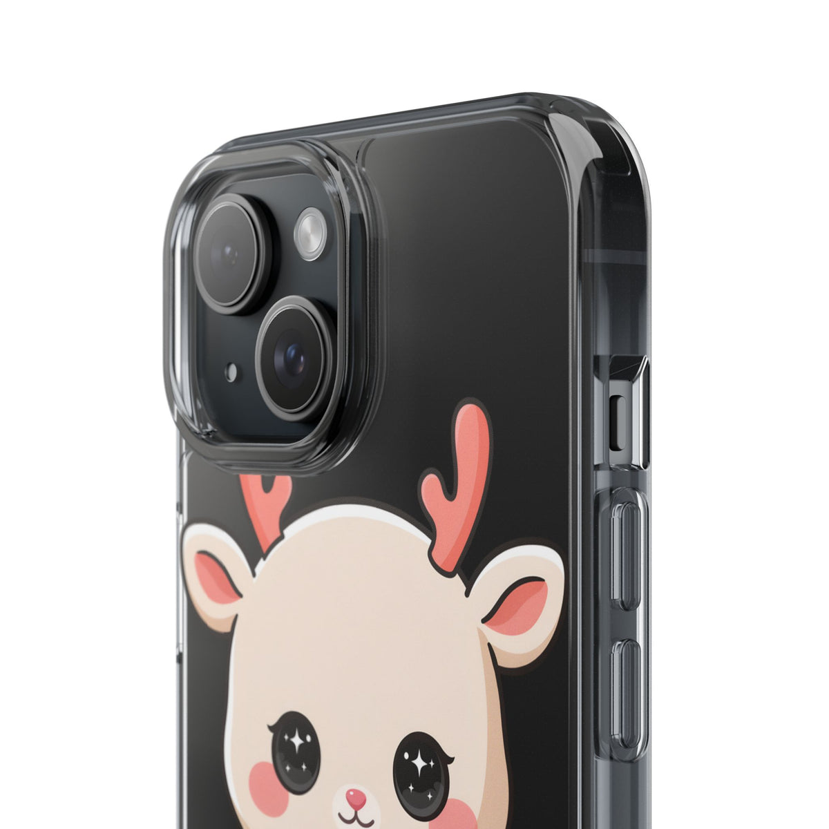 Christmas Reindeer Phone Case, Cute Kawaii Holiday Gift