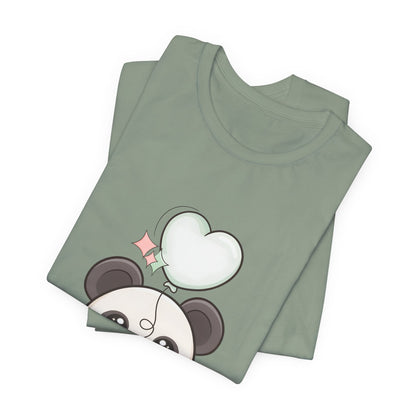 Kawaii Panda T-Shirt with Floating Balloon