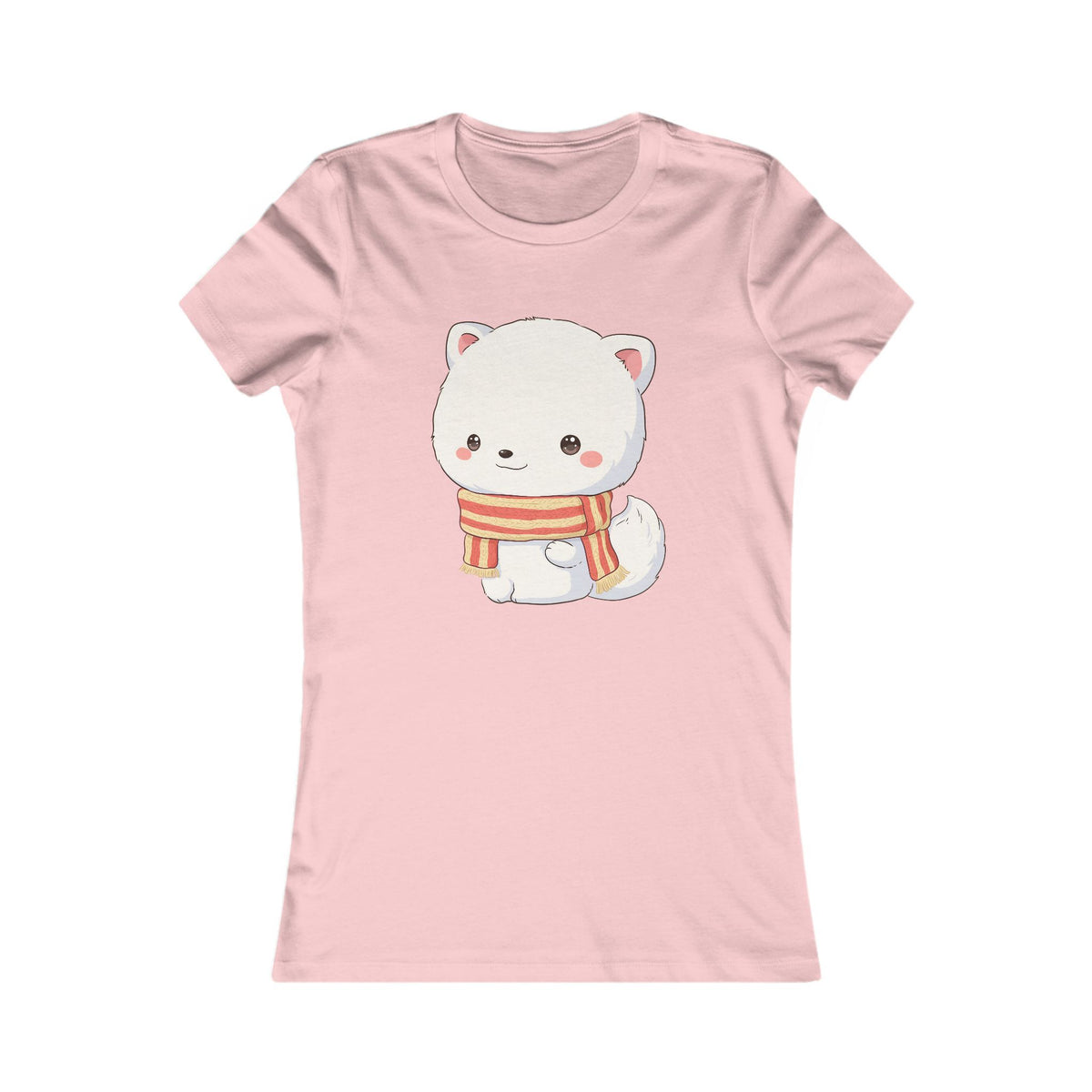Kawaii Arctic Fox Christmas Tee for Cozy Holiday Fans