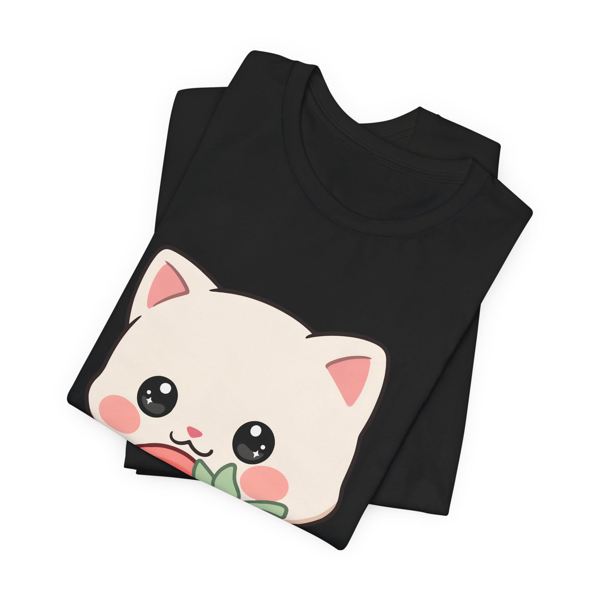 Kawaii Cat Strawberry T-Shirt, Cute Cat Lover Gift