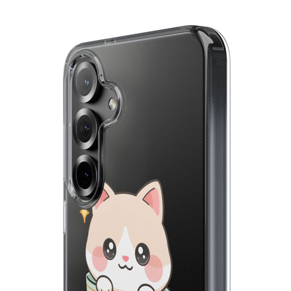 Kawaii Cat Phone Case, Cute Teacup Kitty Gift