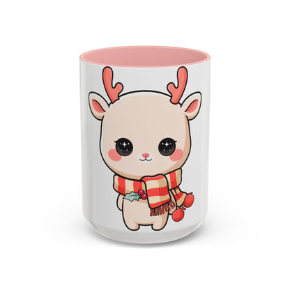 Kawaii Reindeer Christmas Mug for Holiday Fans