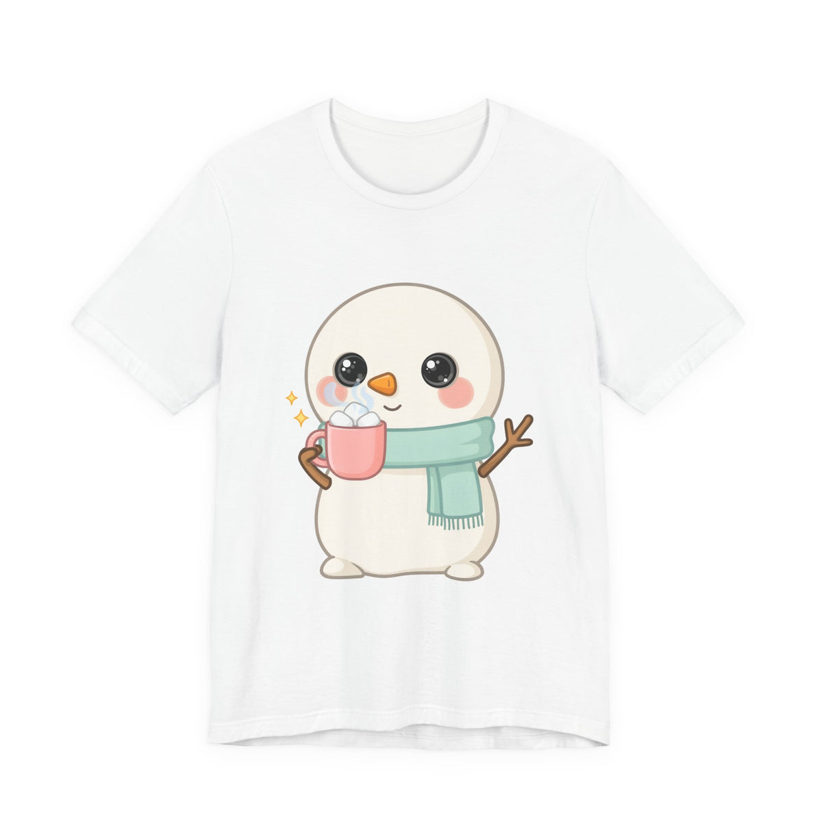 Kawaii Snowman T-Shirt for Cozy Cocoa Breaks