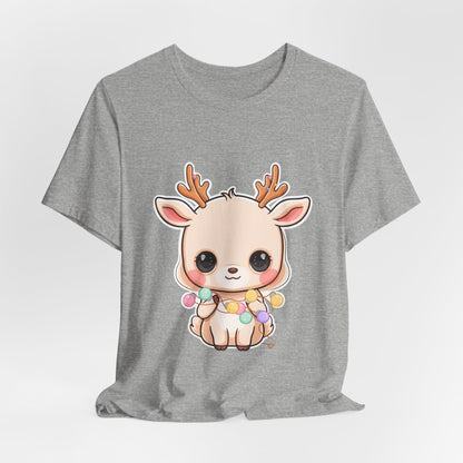 Kawaii Reindeer T-Shirt for Cozy Holiday Errands