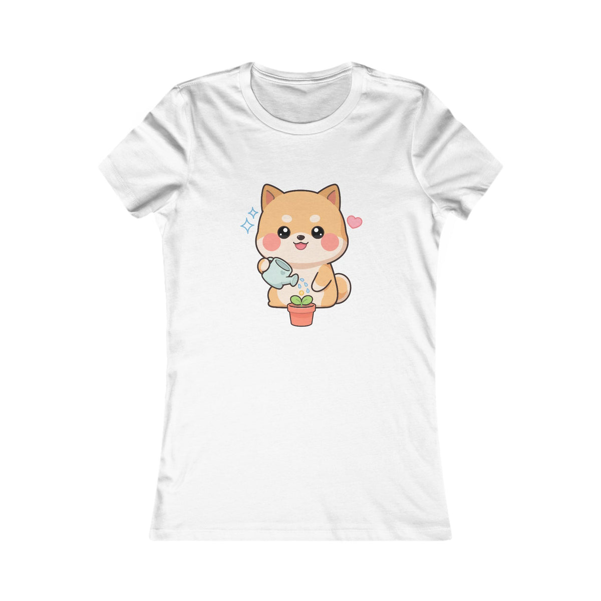 Kawaii Shiba Inu Plant Lover Women's Favorite Tee