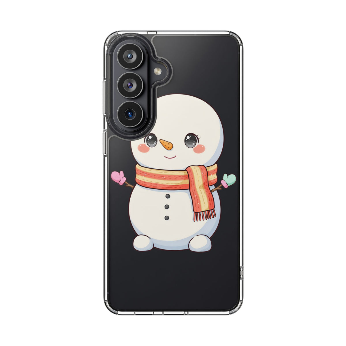 Kawaii Snowman Phone Case – Cute Christmas Clear Case