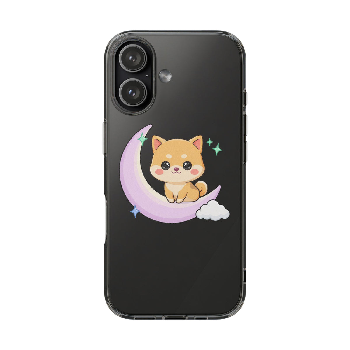 Kawaii Shiba Inu Phone Case – Crescent Moon Cutie