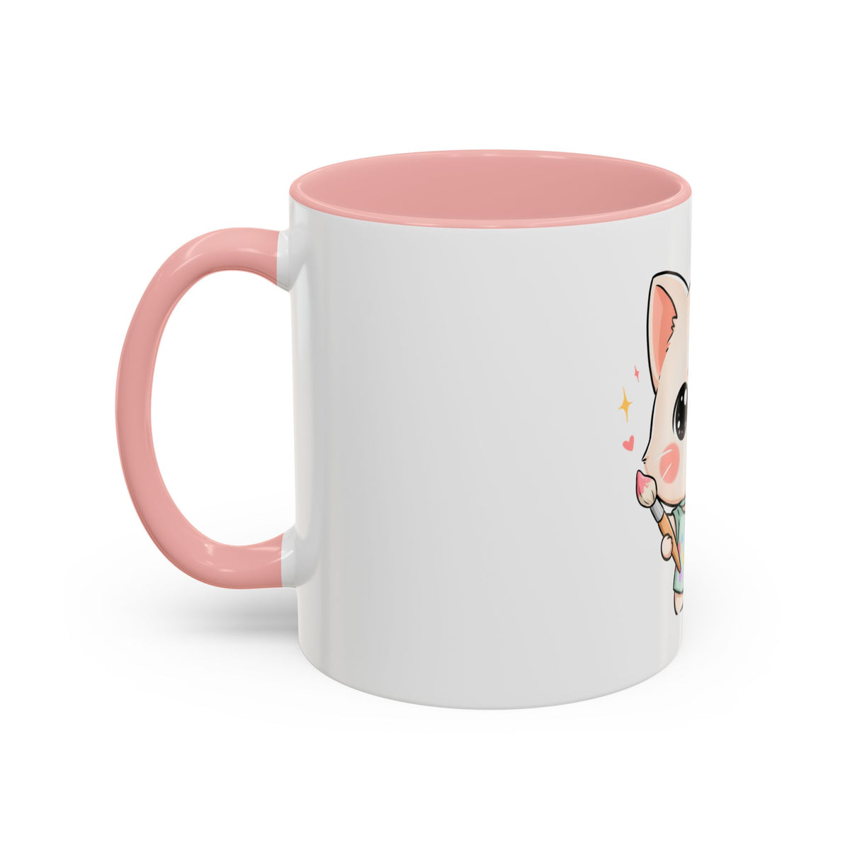 Kawaii Cat Artist Accent Coffee Mug