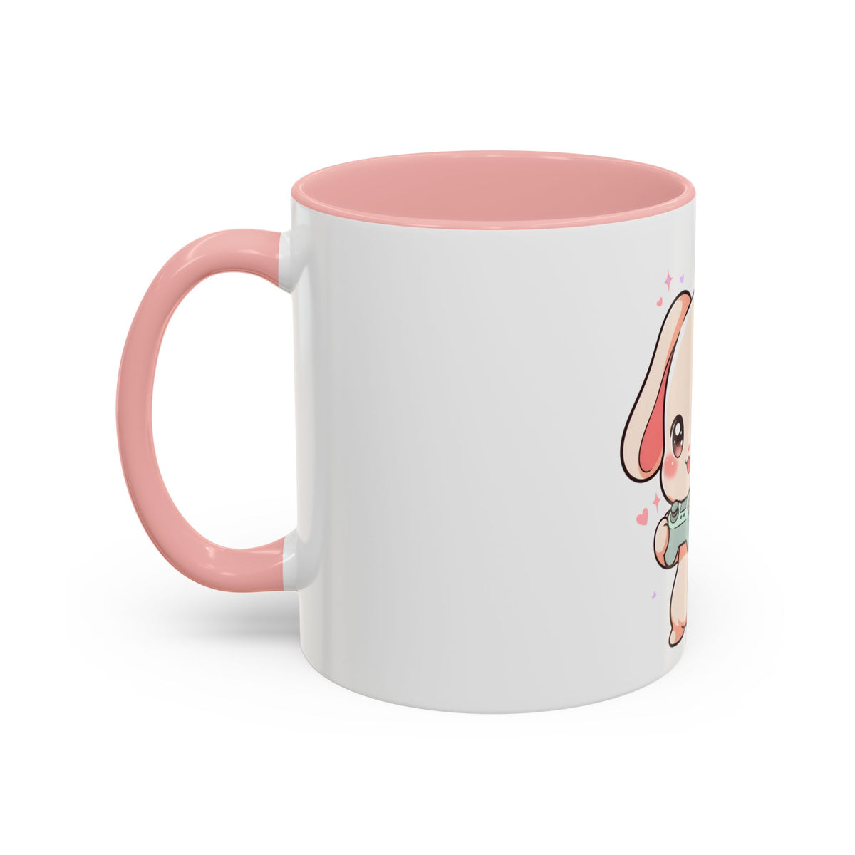 Gamer Bunny Accent Coffee Mug for Kawaii Game Lovers