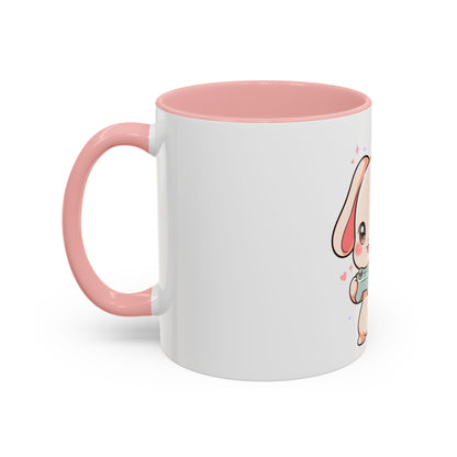Gamer Bunny Accent Coffee Mug for Kawaii Game Lovers