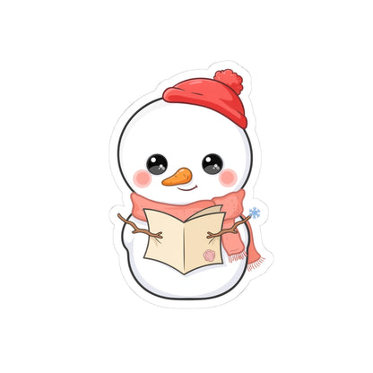 Kawaii Snowman Sticker for a Cozy Holiday Desk