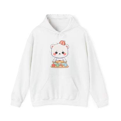 Christmas Cookie Baking Polar Bear Hoodie