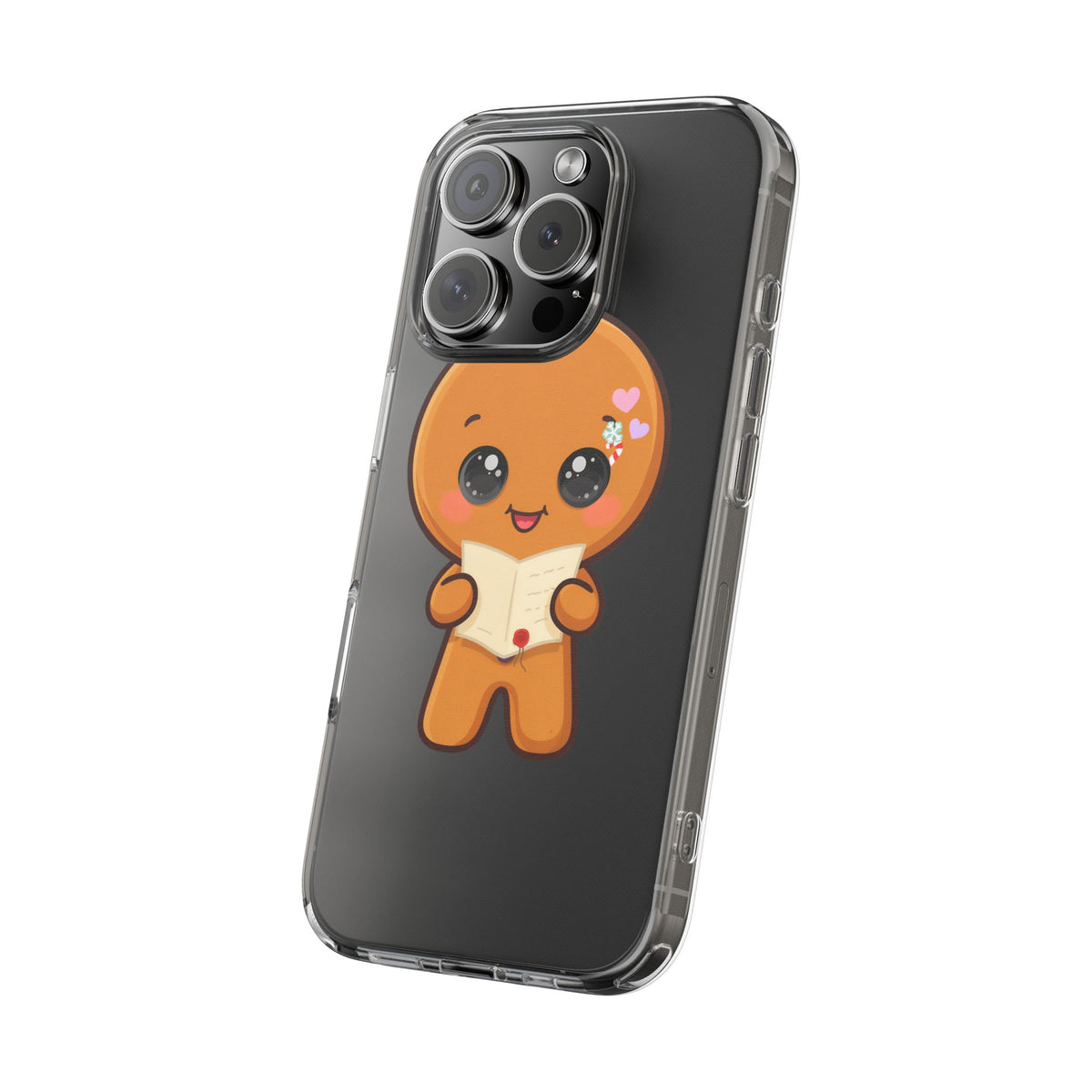Gingerbread Man Phone Case, Cute Christmas Letter Reader