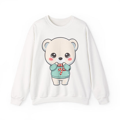 Kawaii Polar Bear Christmas Sweatshirt for Cozy Holiday Moments