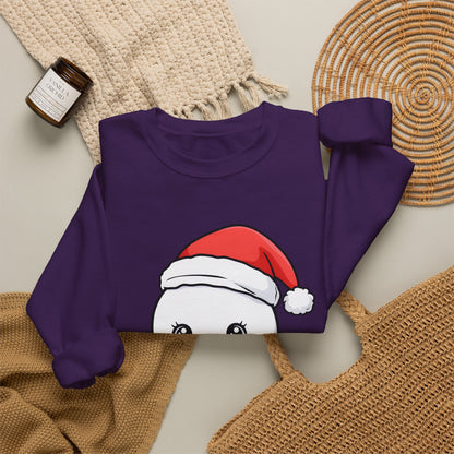 Kawaii Snowman Christmas Sweatshirt, Cute Holiday Gift