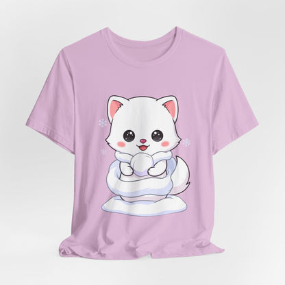 Kawaii Arctic Fox T-Shirt for Cute Winter Style