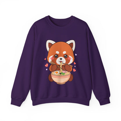 Kawaii Red Panda Ramen Sweatshirt for Cozy Foodie Days