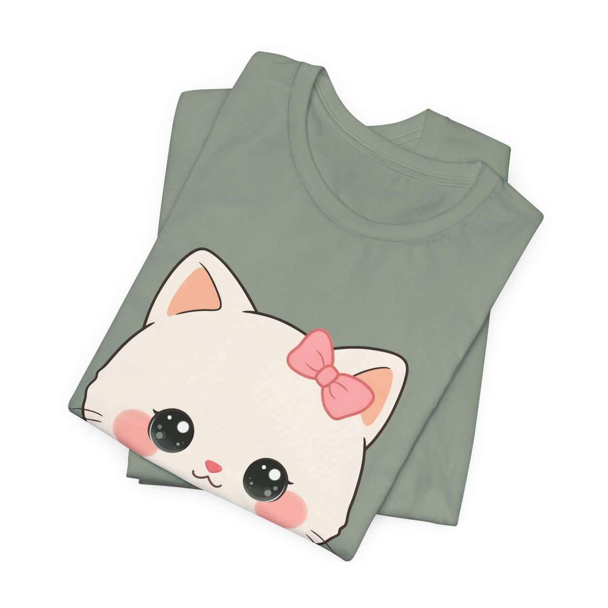 Kawaii Cat T-Shirt, Cozy Blanket Kitty for Cat Lovers