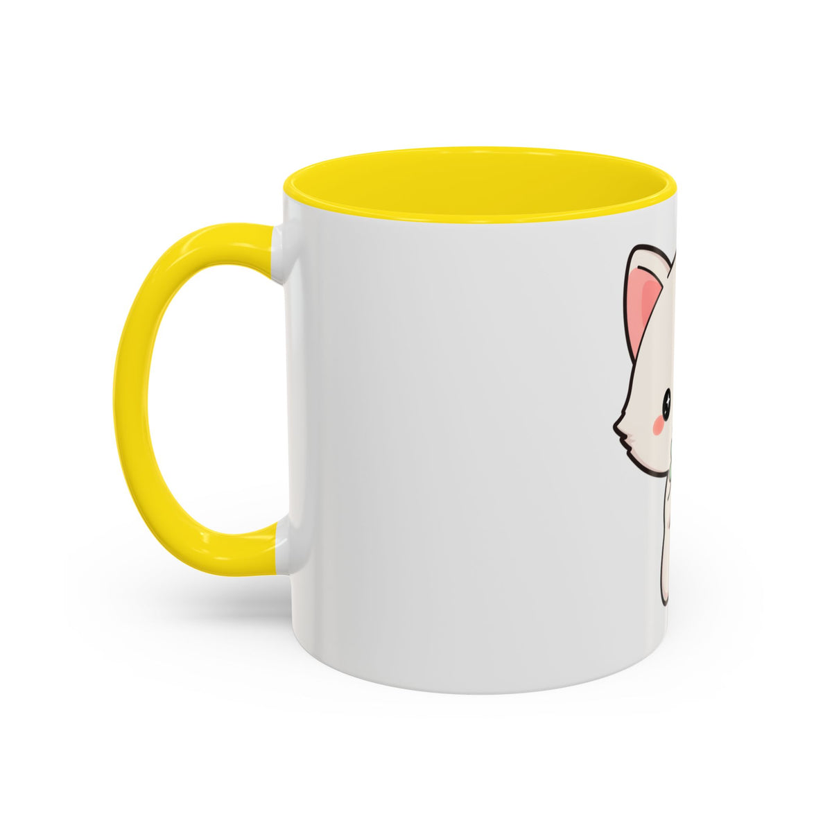 Kawaii Arctic Fox Christmas Accent Coffee Mug