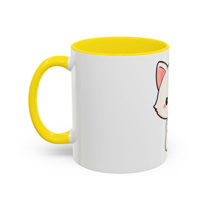 Kawaii Arctic Fox Christmas Accent Coffee Mug