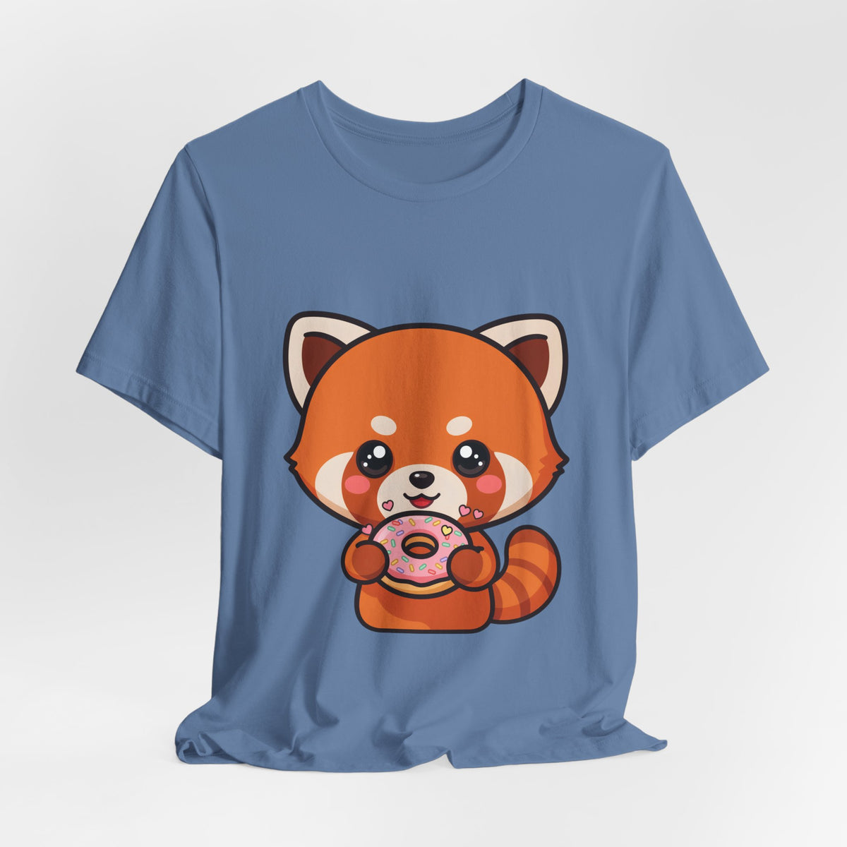 Red Panda Donut T-Shirt, Cute Kawaii Animal Tee