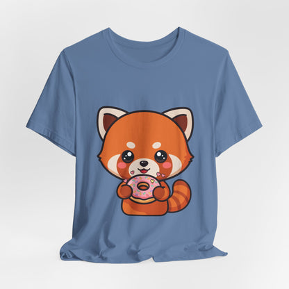 Red Panda Donut T-Shirt, Cute Kawaii Animal Tee