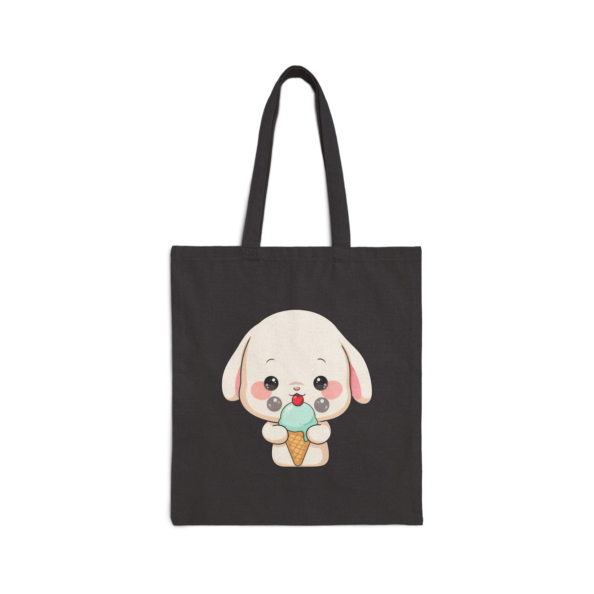 Kawaii Bunny Tote Bag with Ice Cream