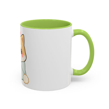 Kawaii Shiba Inu Accent Coffee Mug for Cozy Moments
