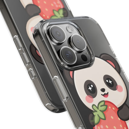 Kawaii Panda Phone Case, Sweet Strawberry Gift