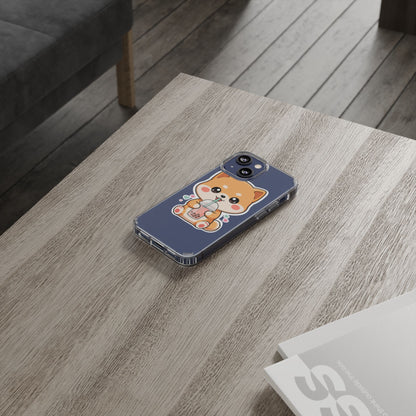 Kawaii Shiba Inu Phone Case for Bubble Tea Lovers