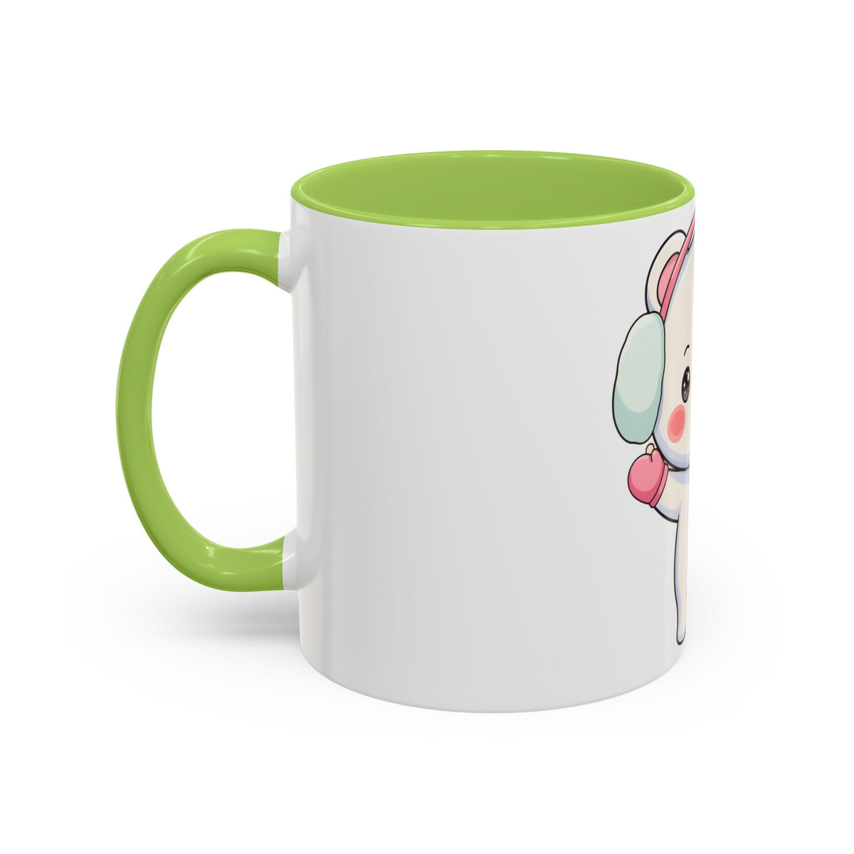Kawaii Polar Bear Mug, Cute Winter Accent Coffee Mug