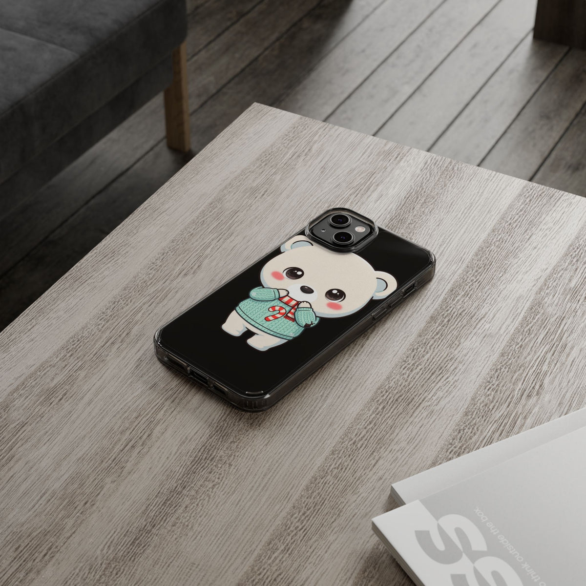 Kawaii Christmas Bear Phone Case for Holiday Season