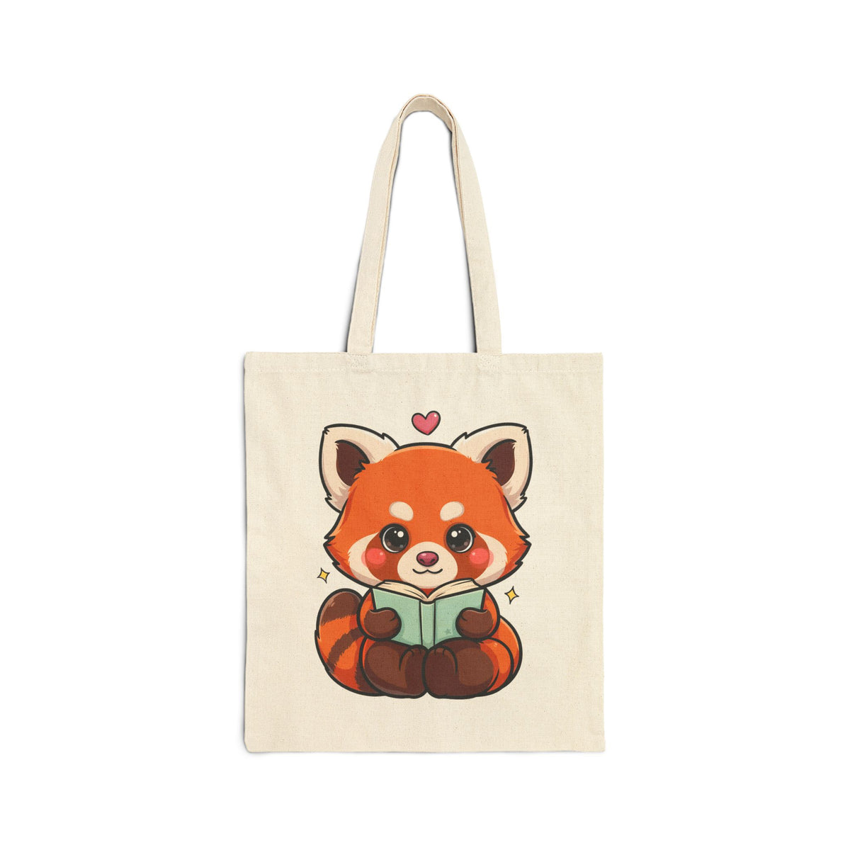 Red Panda Reading Tote Bag for Book Lovers