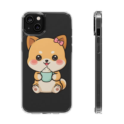 Kawaii Shiba Inu Phone Case with Latte