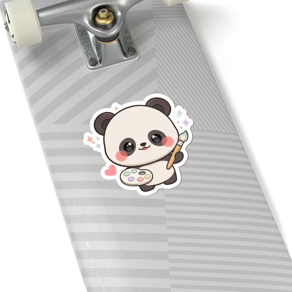 Kawaii Panda Artist Kiss-Cut Sticker for Art Lovers