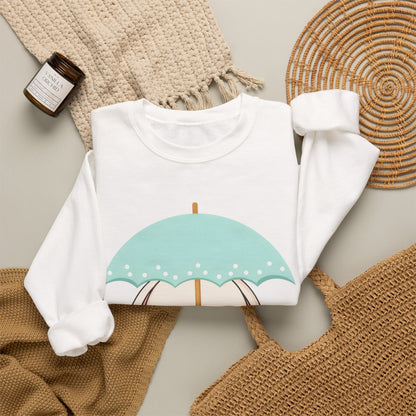 Kawaii Bunny Sweatshirt with Umbrella | Cute Chibi Gift