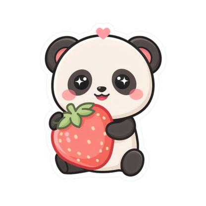 Kawaii Panda Strawberry Sticker for Sweet Little Joys