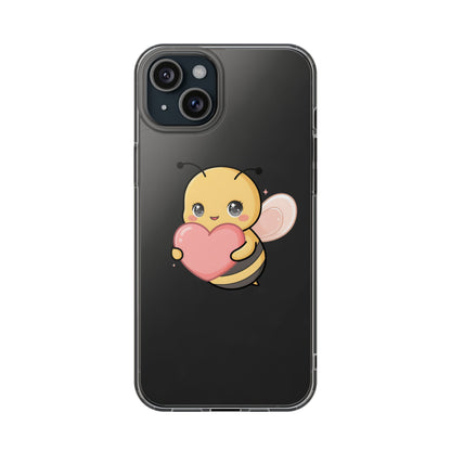 Kawaii Bee Clear Impact-Resistant Phone Case