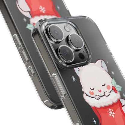 Christmas Fox Phone Case, Cute Holiday Stocking Gift