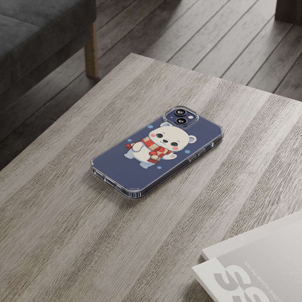 Kawaii Polar Bear Phone Case – Cozy Christmas Cub
