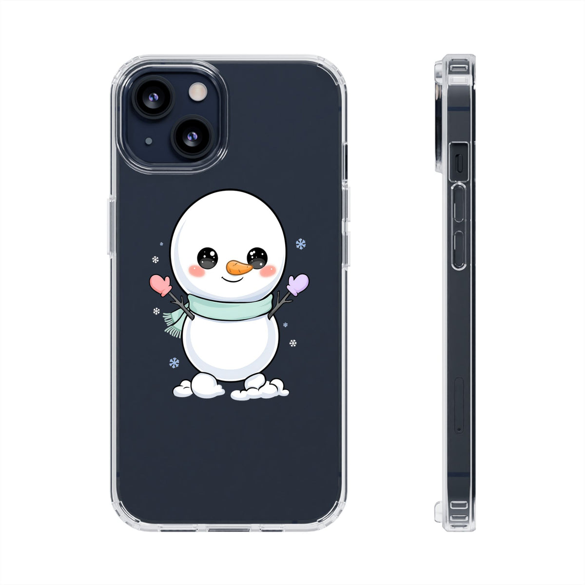 Kawaii Snowman Clear Impact-Resistant Case