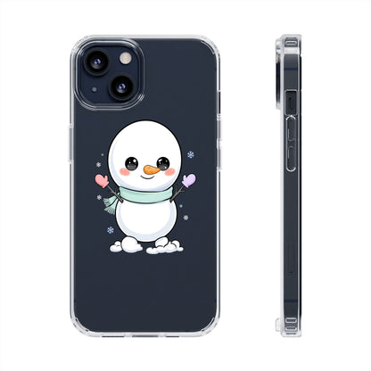 Kawaii Snowman Clear Impact-Resistant Case